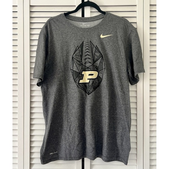 Nike Other - Nike Purdue Boilermakers Shirt Mens Medium Gray Short Sleeve Dri Fit  XL